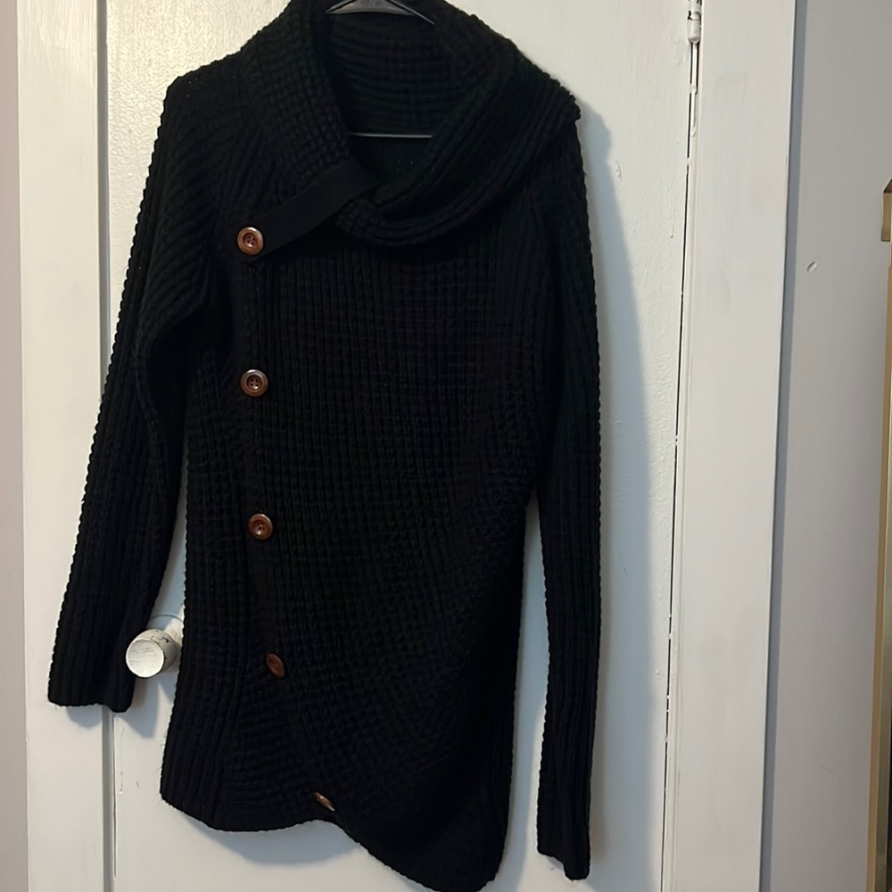 KNIT SWEATER | BLACK | SIZE: XL
